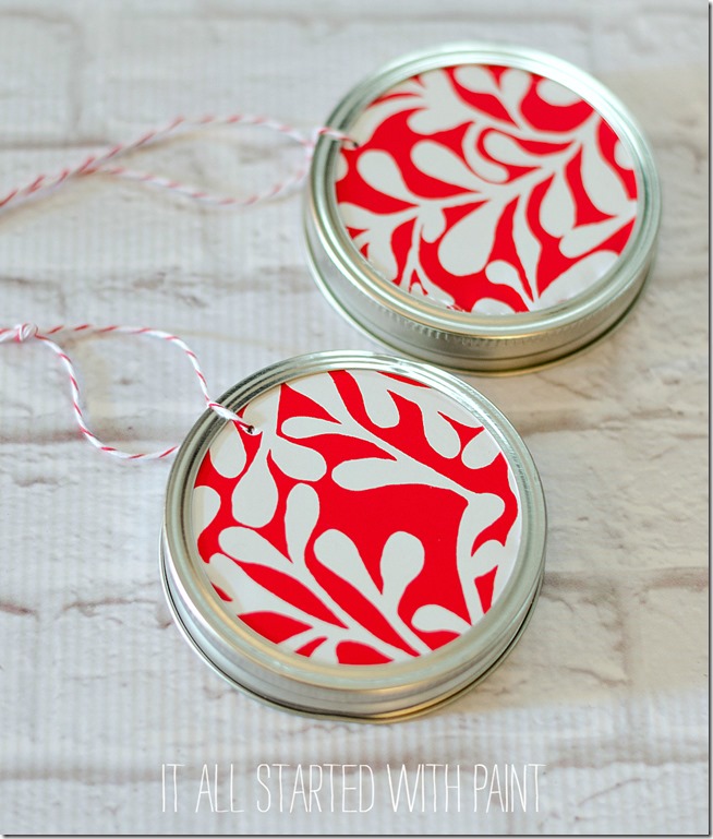 mason-jar-lid-ornaments tutorial