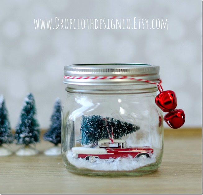 mason-jar-snow-globe-red-car-bottle-brush-tree-2