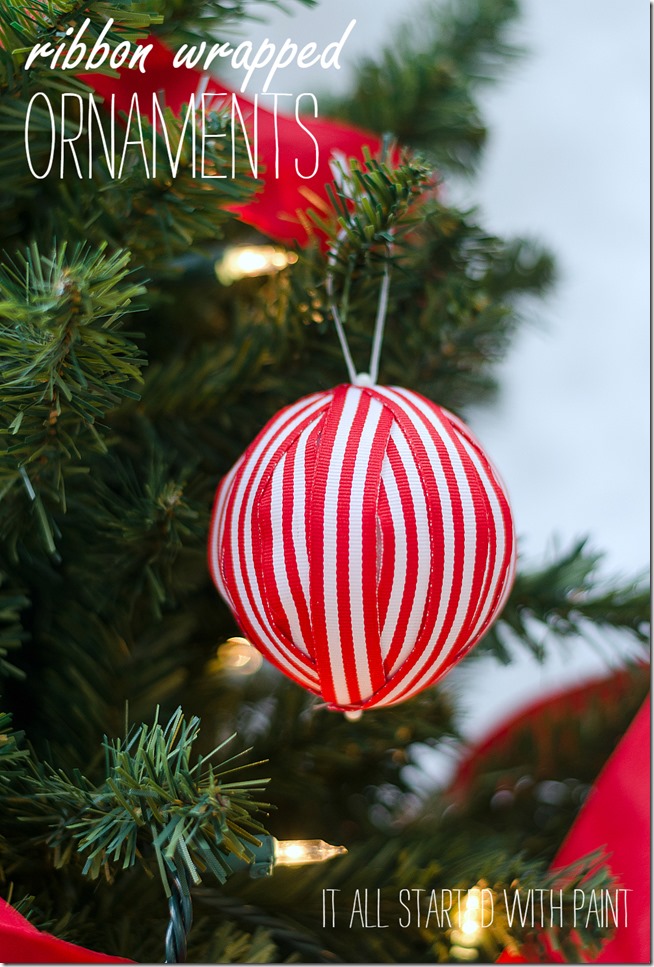 Ribbon Wrapped Christmas Ornament - The Ribbon Retreat Blog