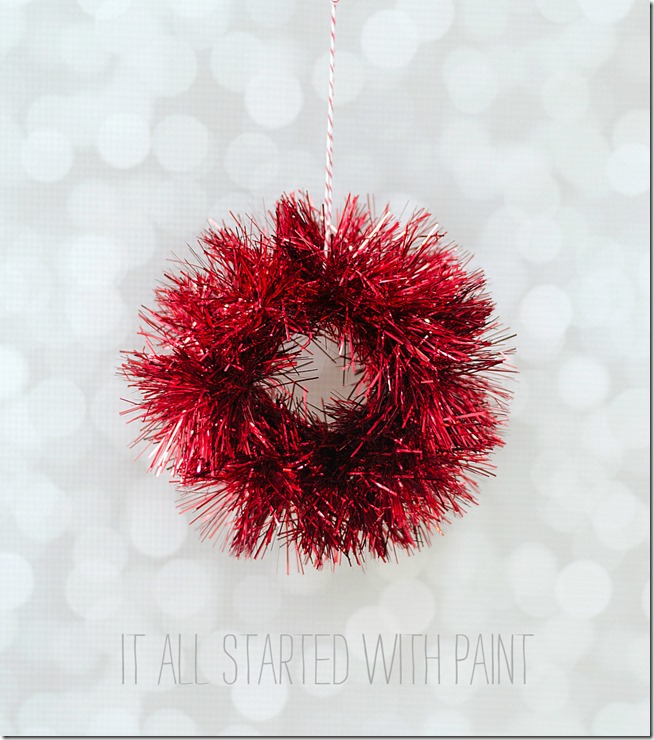 Ornament: Tinsel Garland with Red Beads