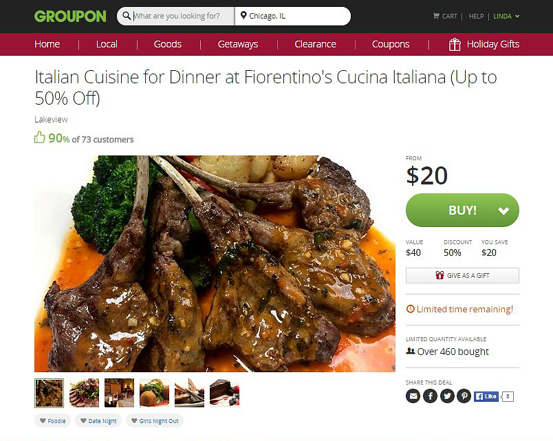 Fiorentino's Groupon Deal