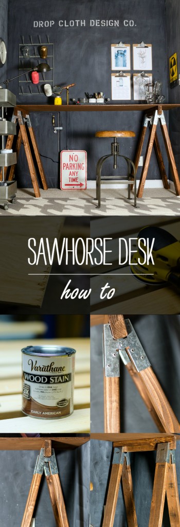 Sawhorse Desk DIY Project