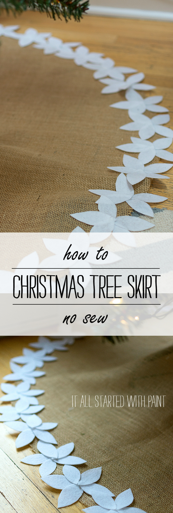 Burlap Christmas Tree Skirt