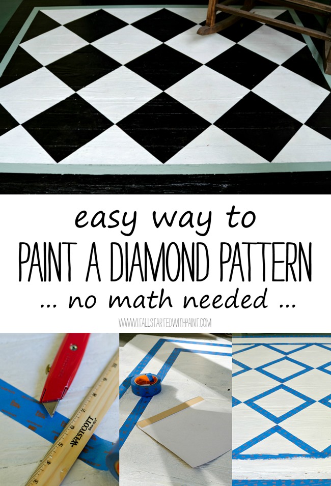 How To Paint A Diamond Pattern Porch Rug