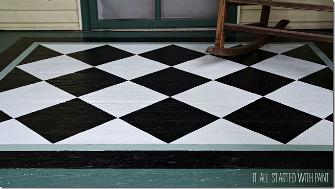 how-to-paint-diamonds-on-porch-rug 2-3