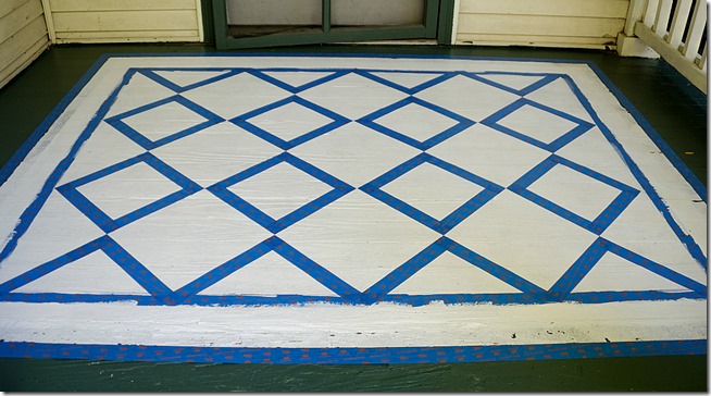 how-to-paint-diamonds-on-porch-rug 3