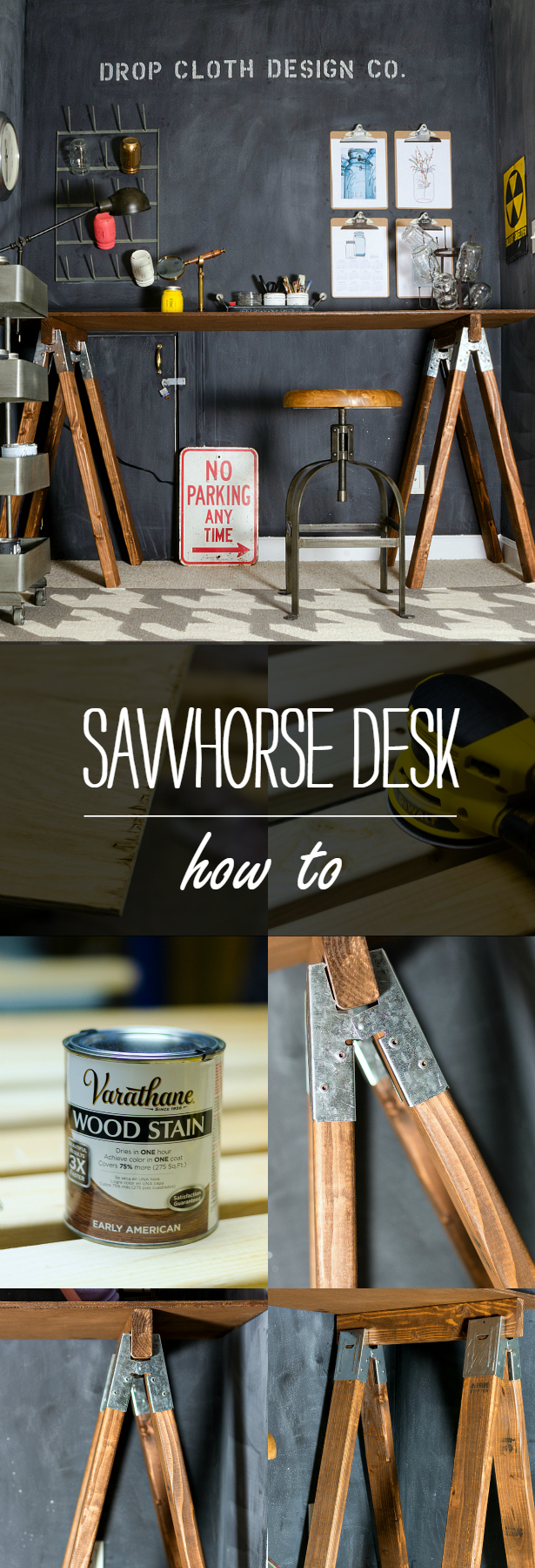 Sawhorse Desk DIY How To Make Your Own