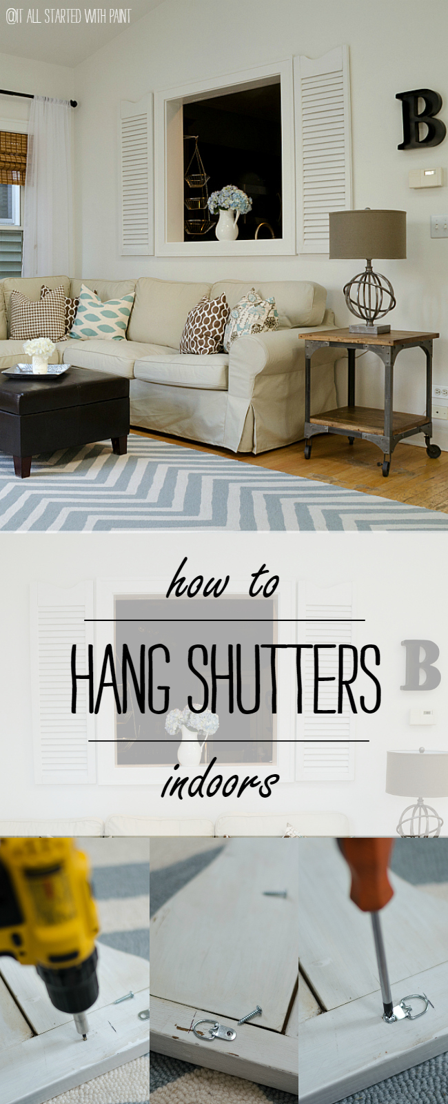 How To Hang Shutters Indoors