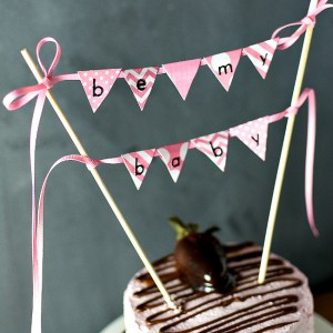 valentine day cake banner