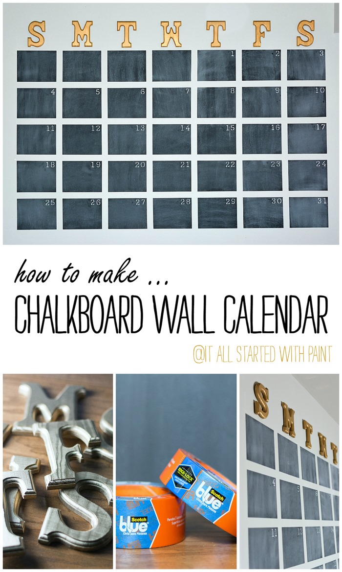 Chalkboard Wall Calendar