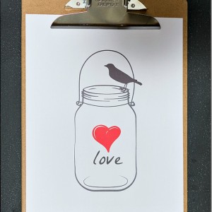 Mason Jar Printable for Valentine's Day