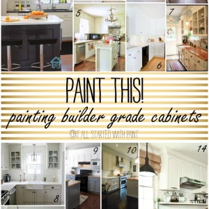 paint builder grade cabinets in kitchen white and gray grey
