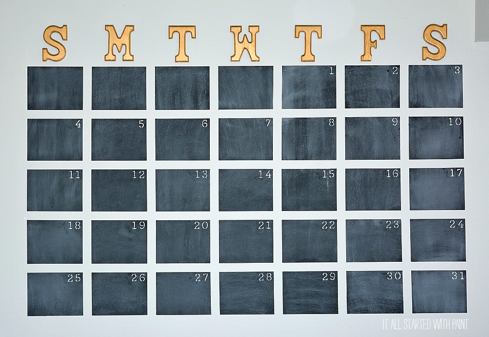 Chalkboard Wall Calendar DIY It All Started With Paint