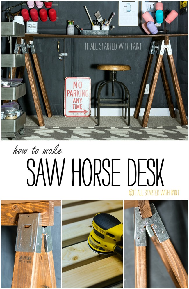 Saw Horse Desk How To It All Started With Paint