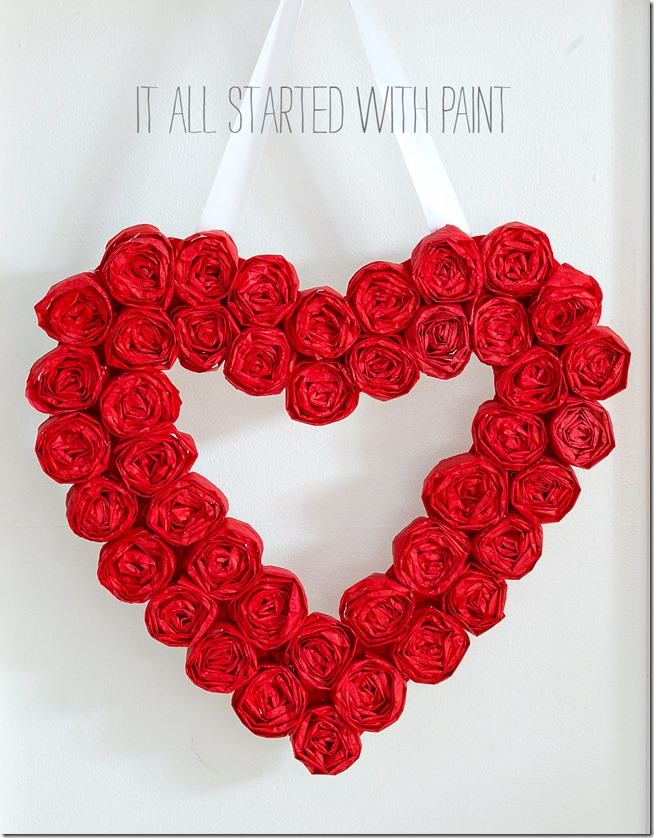 Valentine's Day Heart Shaped Wreath, Valentine's Day Heart