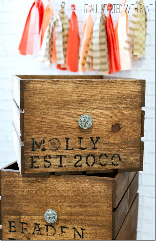 Vintage Look Crate DIY