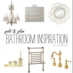 gold master bathroom