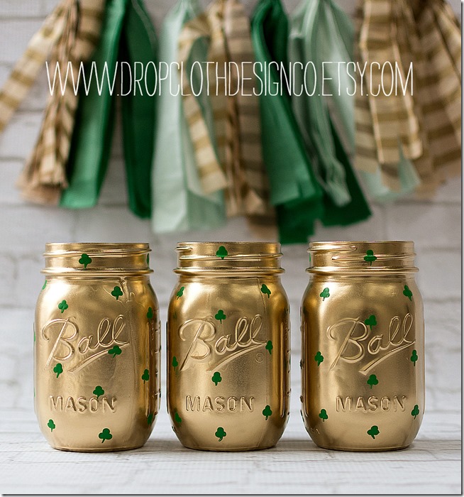 Shamrock Mason Jars