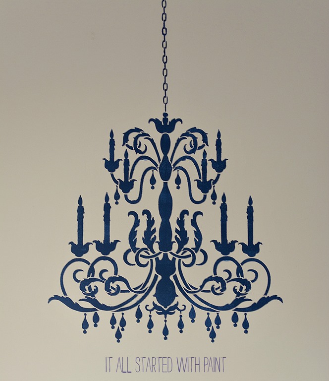 chandelier stencil project