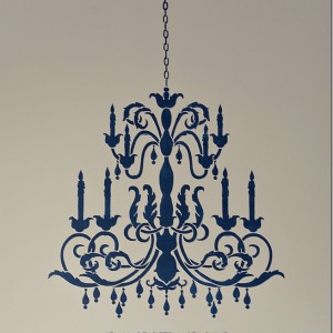 chandelier stencil for wall