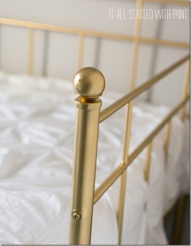 Gold Bed Frame … Spray Painted! - It All Started With Paint