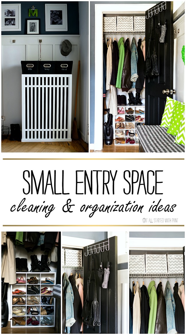 Front Entry Small Closet Organization Ideas - Clean and Scentsible