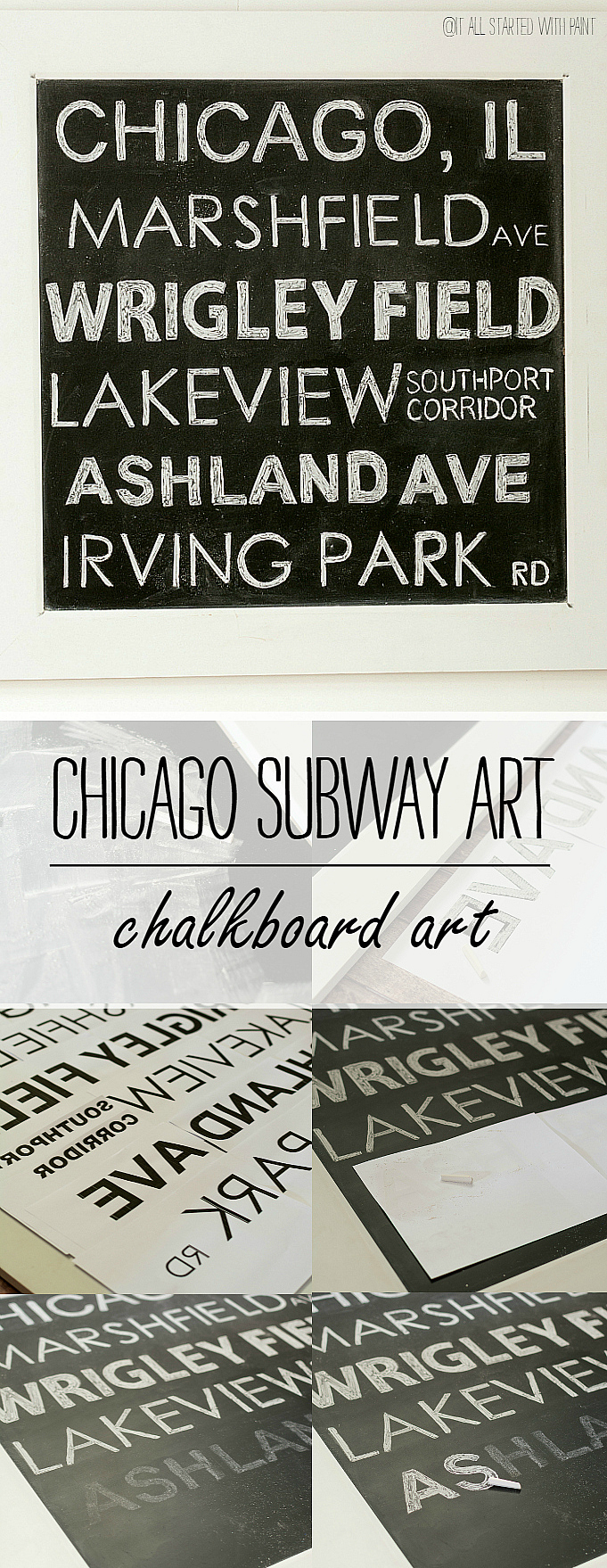Chicago Subway Art Chalkboard Art