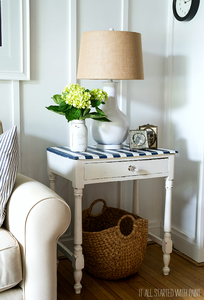 Striped Painted Table Top