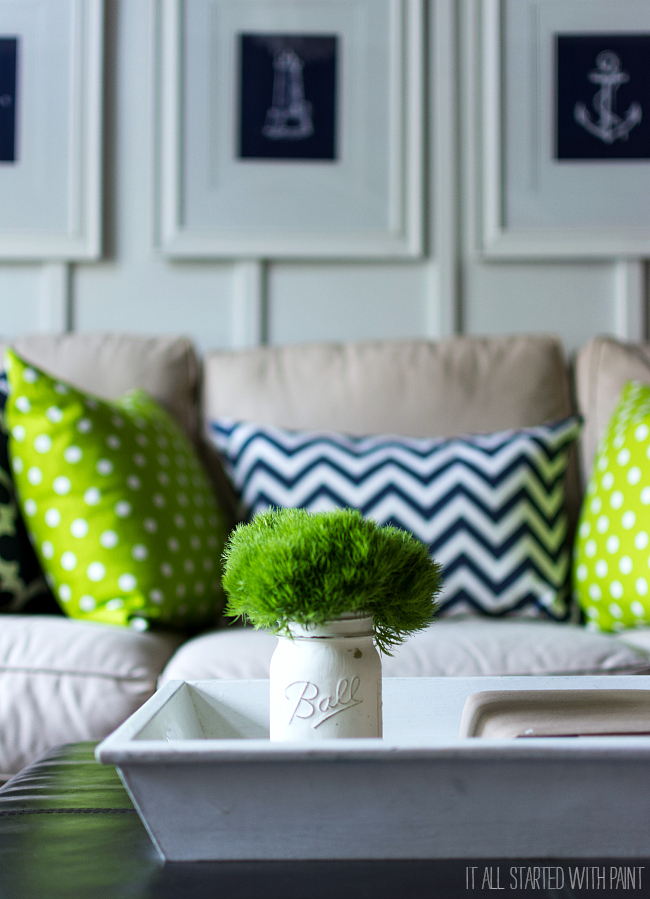 Navy & Green Decor