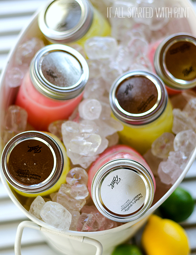 mason jar mixed drink mixers