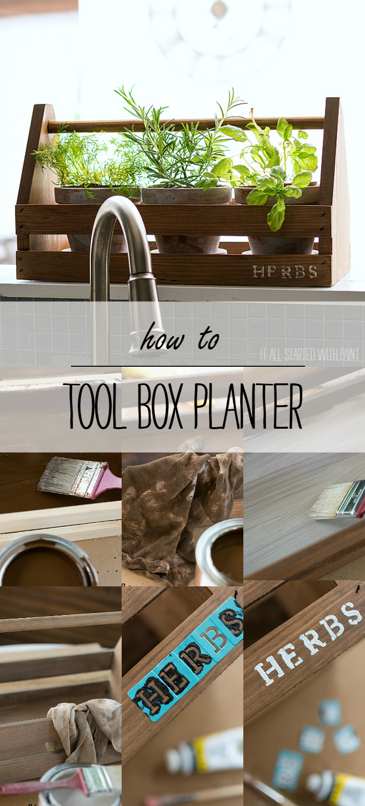 Rustic Tool Box Planter: How To Age A New Pallet Box