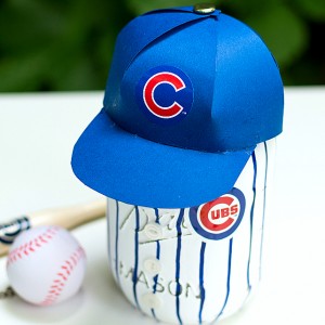 Mason Jar Craft: Baseball Uniform Mason Jar