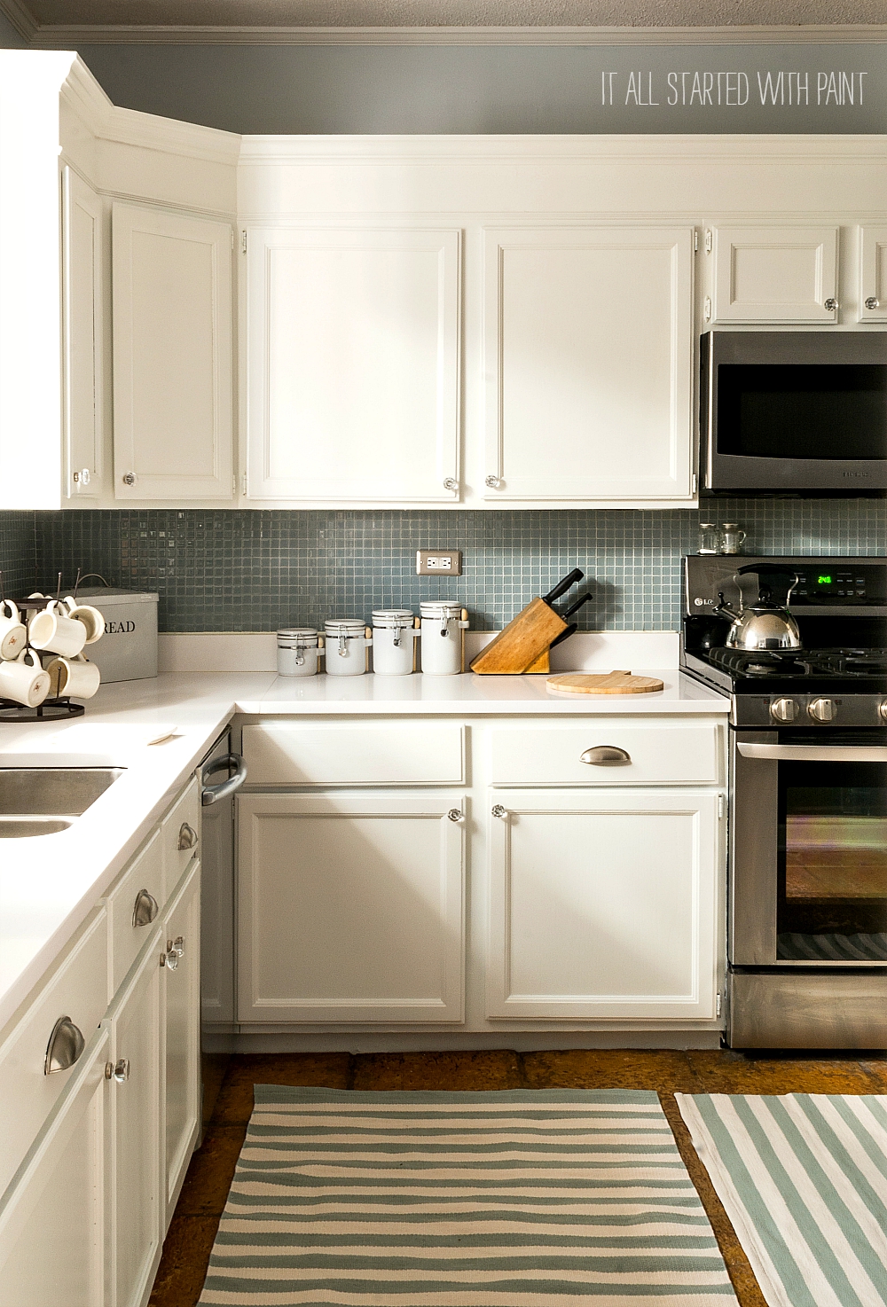 Builder Grade Cabinets Painted White