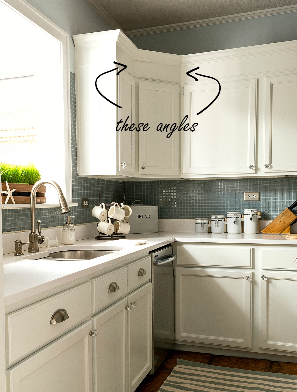 Builder Grade Kitchen Makeover With White Paint