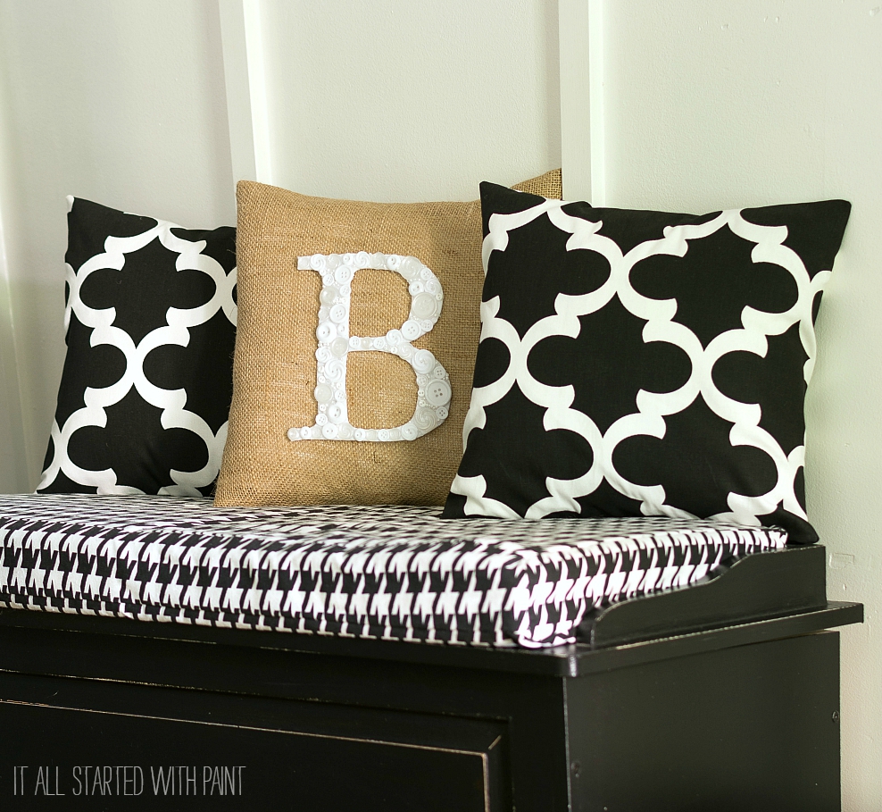 How To Make A Button Monogram Pillow