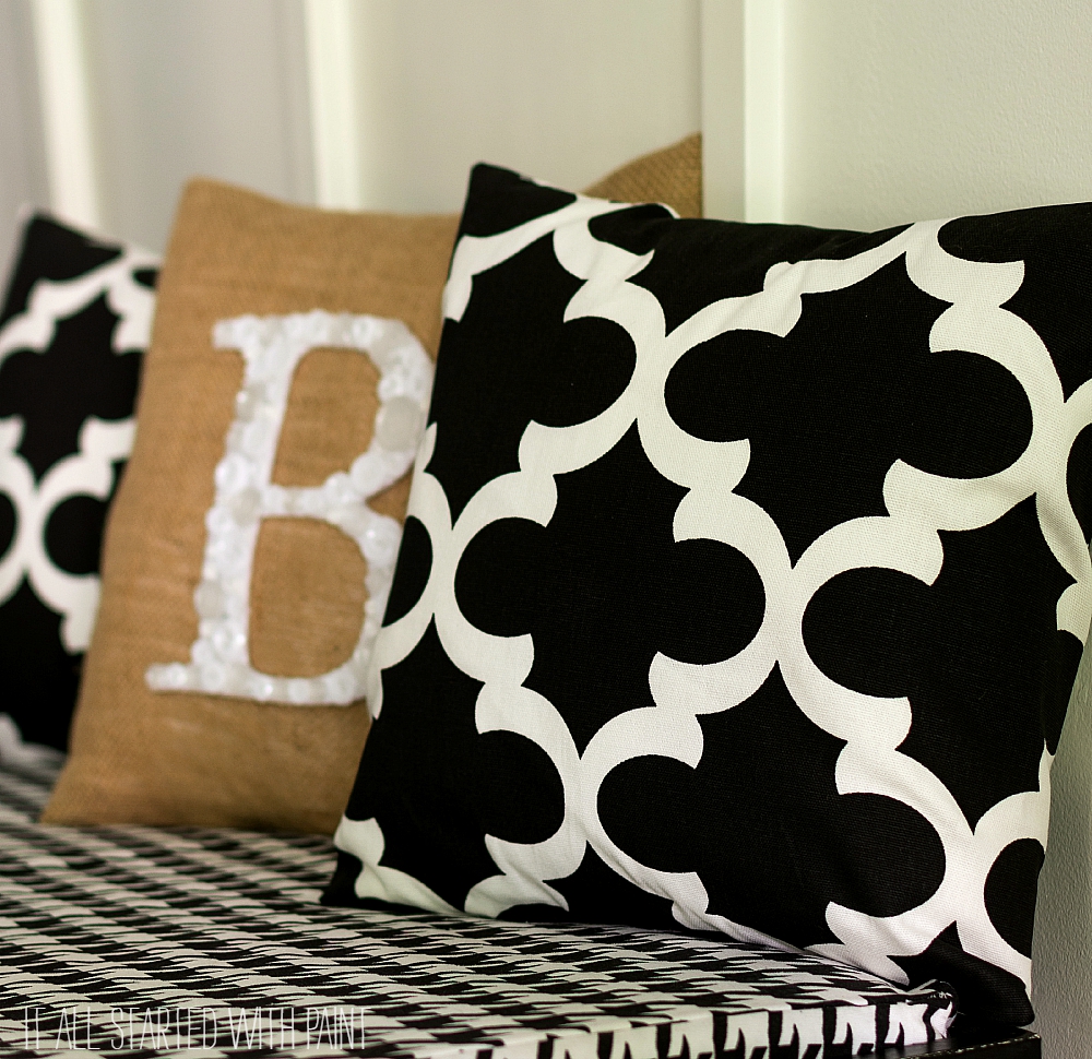 DIY Monogram Pillow Tutorial - Beneath My Heart