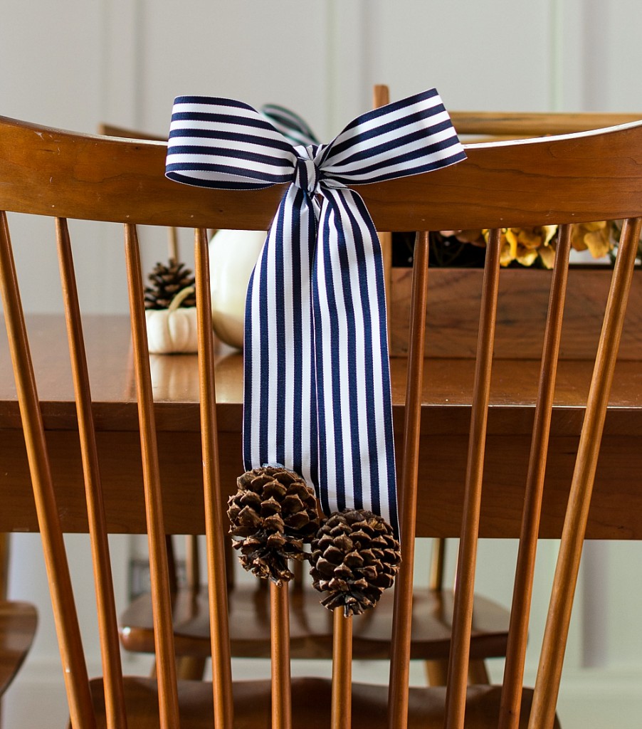 Decorating the Back of Dining Room Chair for Fall