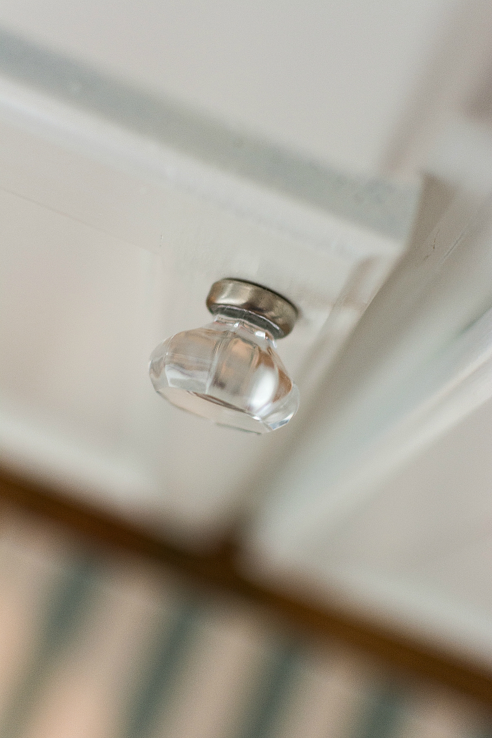 Glass Knobs in White Kitchen D. Lawless Hardware