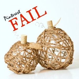 Pinterest Fail: Jute Pumpkins
