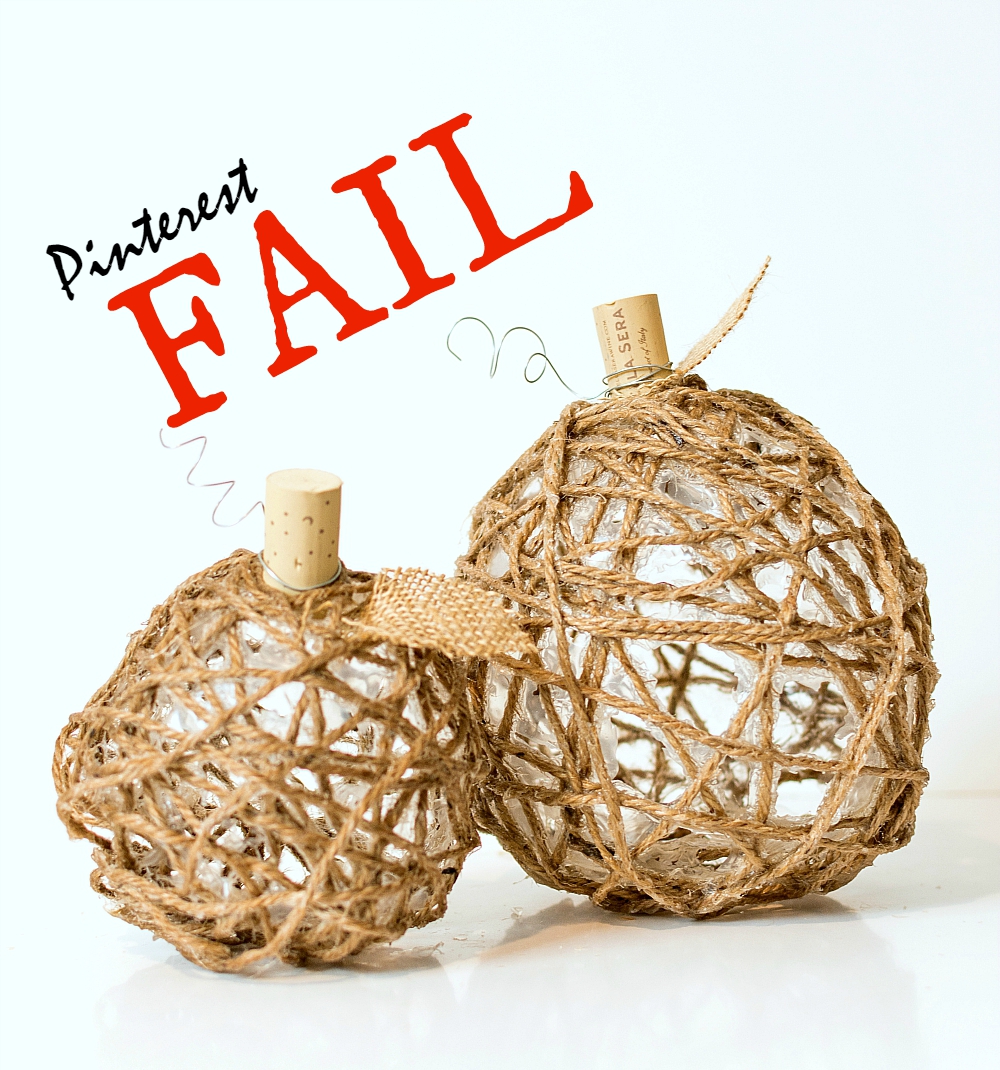Pinterest Fail: Jute Pumpkins