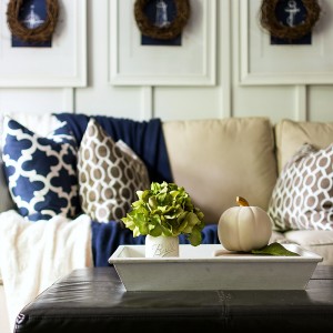 Fall Decor Ideas Using Navy & Brown