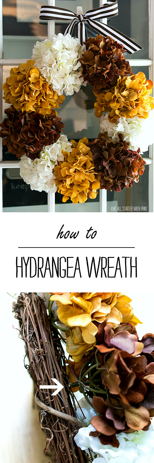 How To Make A Hydrangea Wreath for Fall