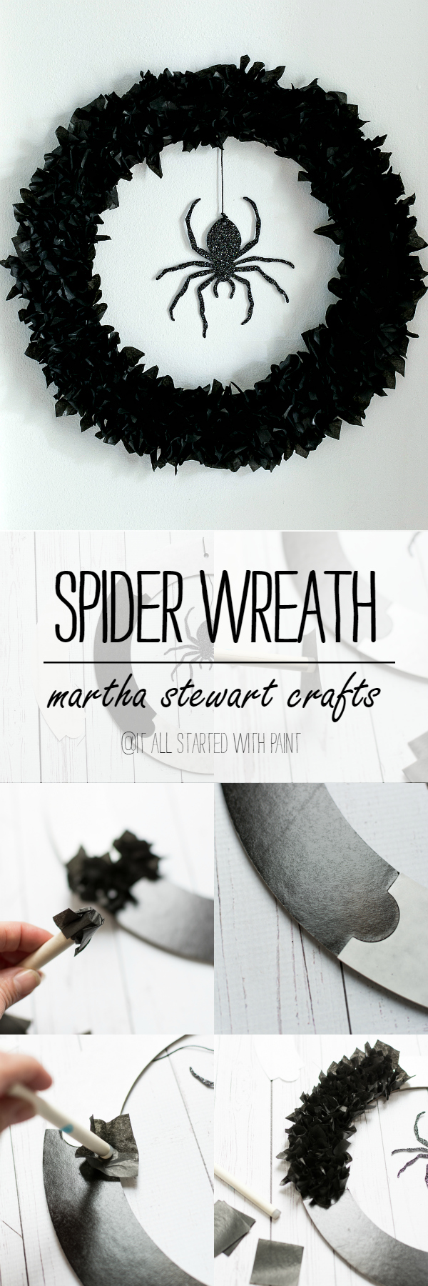 Halloween Crafts: Halloween Wreath Idea Using Tissue Paper