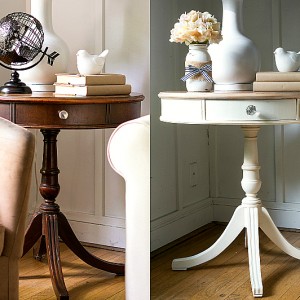 Drum Table Makeover With Paint
