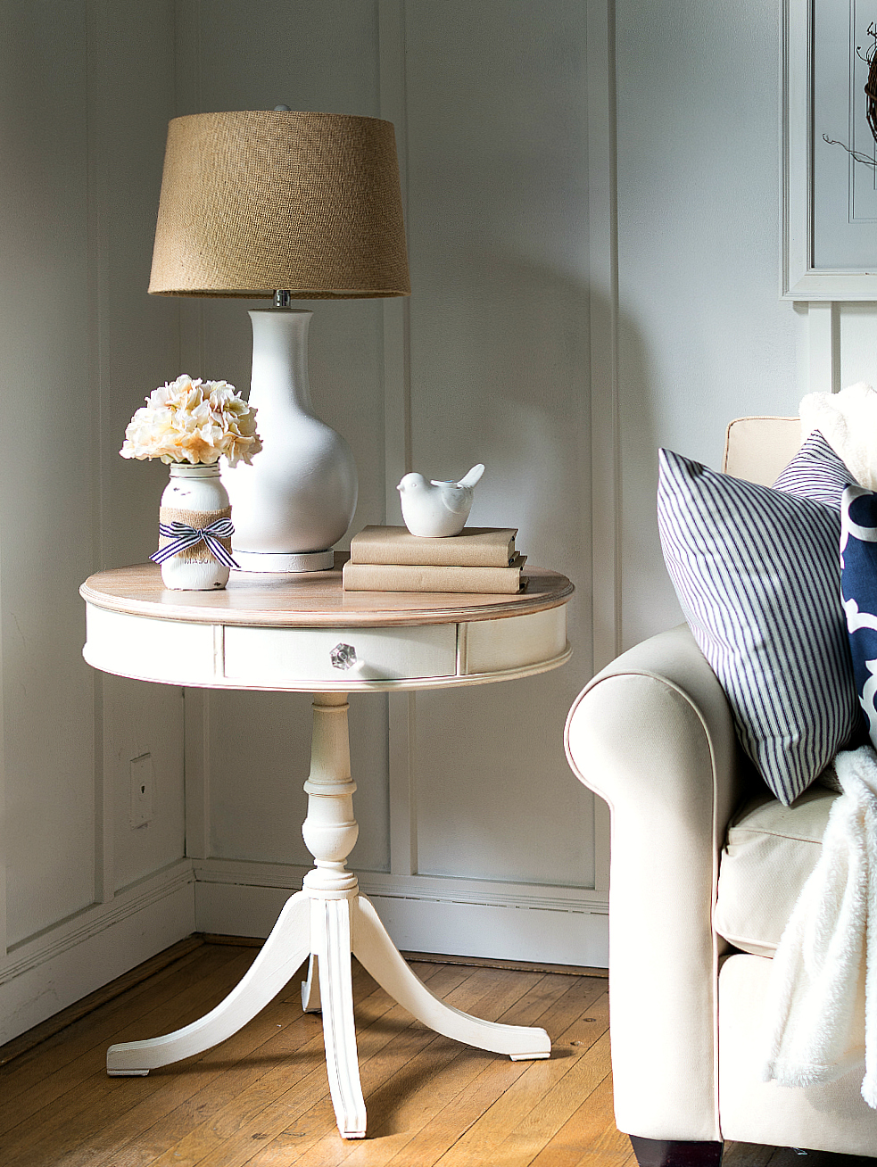 Drum Table Makeover with Chalk Paint