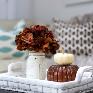 Blue and Brown Fall Decor