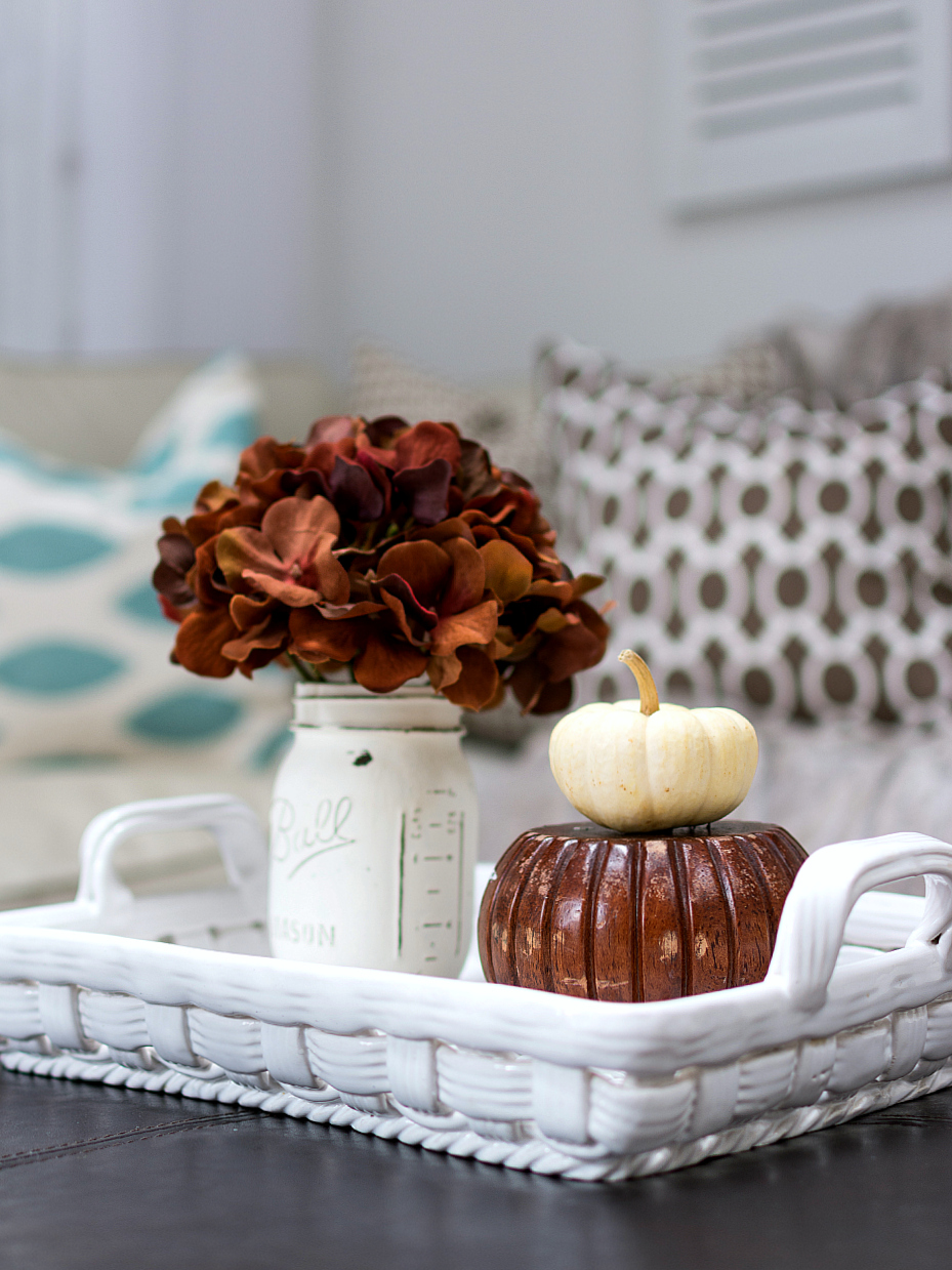 Blue and Brown Fall Decor