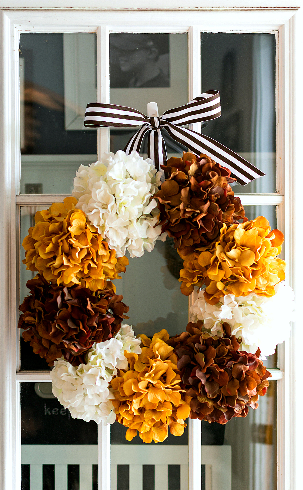 Hydrangeas Wreath , Hello Wreath , Wreath , Grapevine Wreath