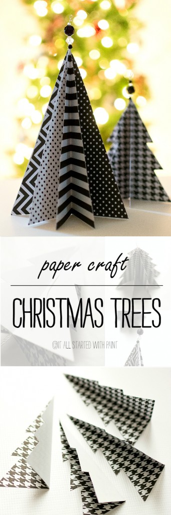 How To Make Paper Christmas Trees: Christmas Craft Idea