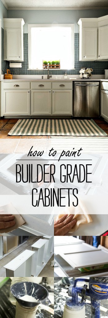 Paint Builder Grade Cabinets: How To Compete Tutorial from Prep and Priming to Spray Painting